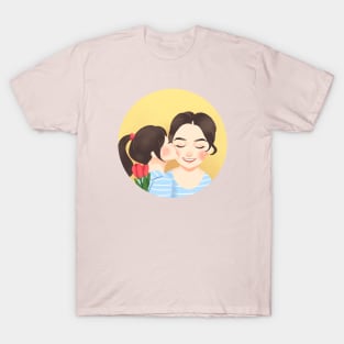 Kiss for best mom ever from daughter T-Shirt